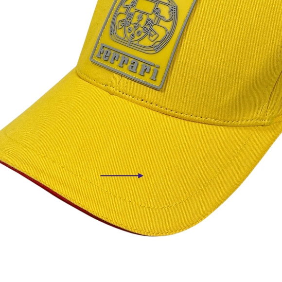 Puma Ferrari Driving Course Corso Pilota Yellow Cotton Strapback Hat Cap - Picture 3 of 11
